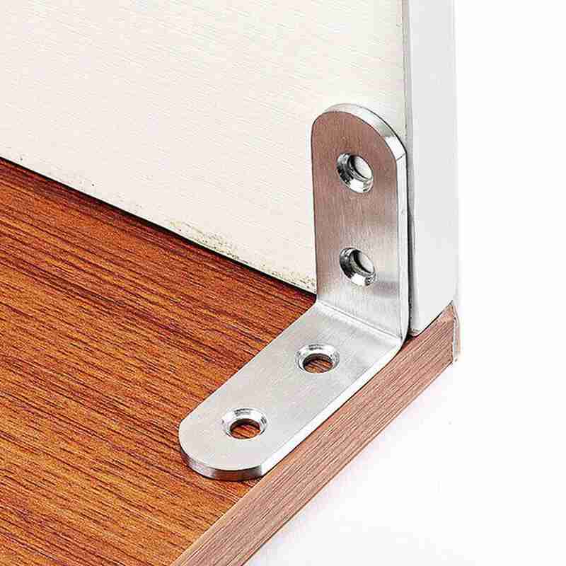 Staal Vormige L Hoek Beugel Plank Ondersteuning Haakse Metal Voor Meubels Tool Nagelezen F6F2