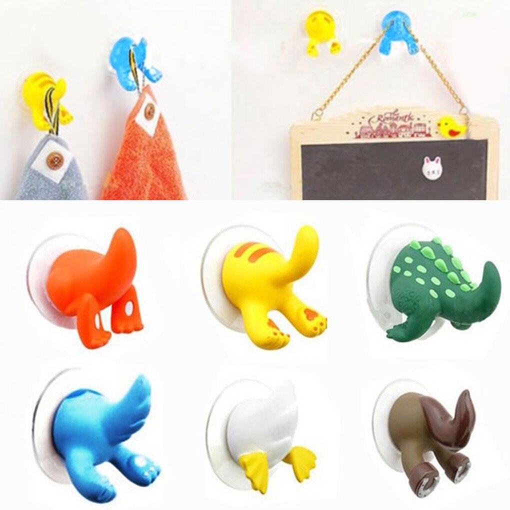 beau dessin animé Animal queue forme ventouse cuisine salle de bain mur crochet forte ventouse