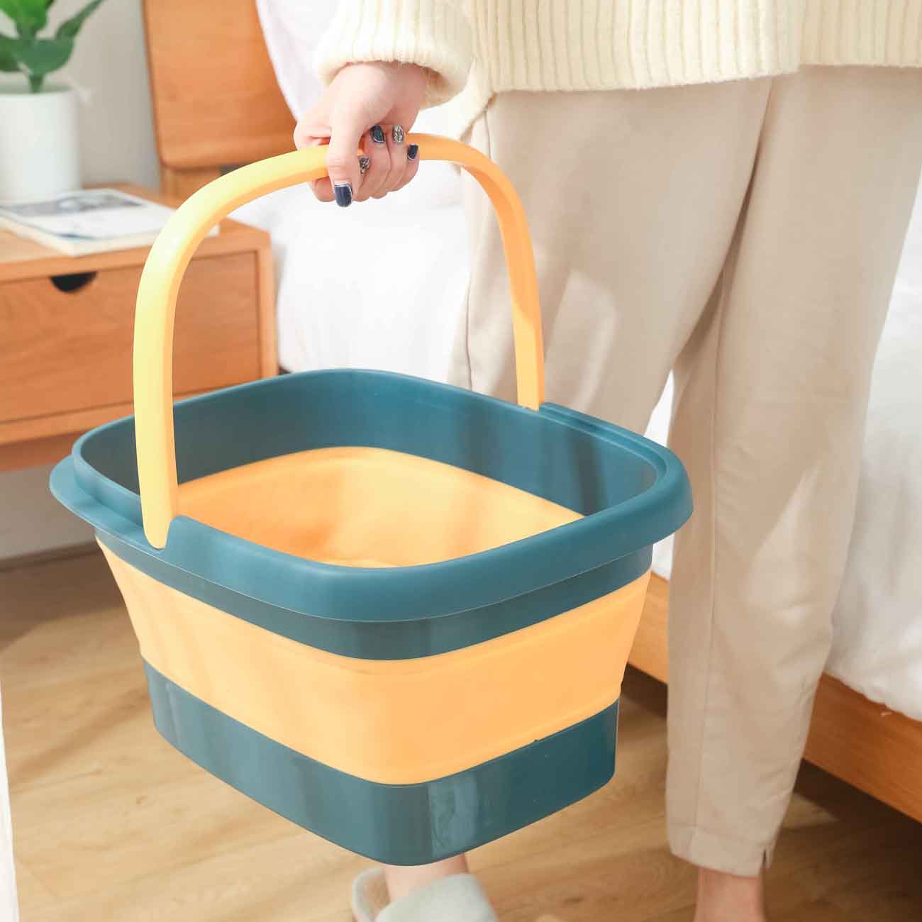 Grote Plastic Opvouwbare Emmer Voetenbad Emmer Badkamer Opvouwbare Voet Bad Wastafel Wasserette Emmers Draagbare Water Container