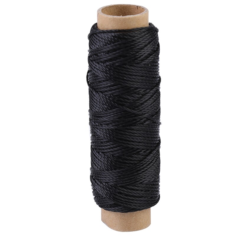 Fenrry 30m/Rolle Hohe Festigkeit Polyester Leder Hand Genäht Gewinde Beutel Gewinde Helle Seide Faden Schuh Gewinde DIY leder Werkzeug: Schwarz