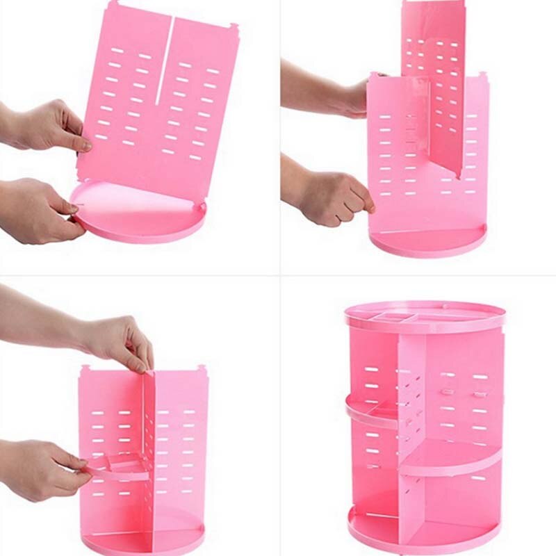 Organisateur maquillage stockage en plastique tiroir cosmétique nouvelle 360 degrés rotatif porte-brosse bijoux étagère détachable beauté