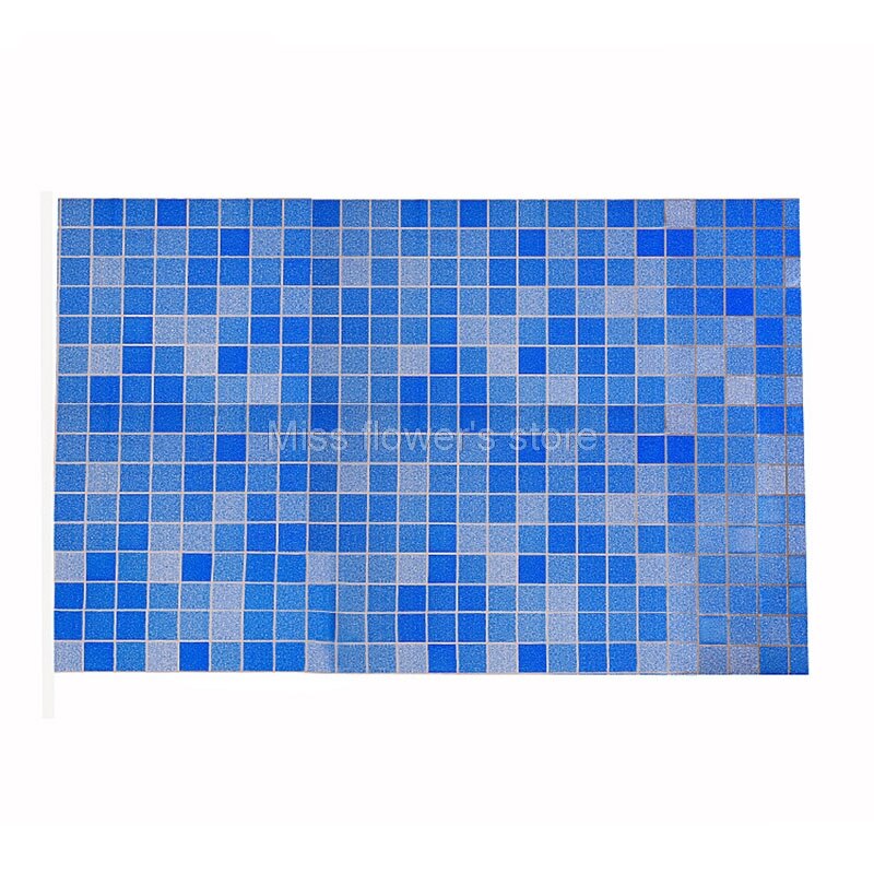 Folie Anti-Olie Waterdichte Zelfklevende Hittebestendige Keuken Muur Papier Sticker: Blue Mosaic