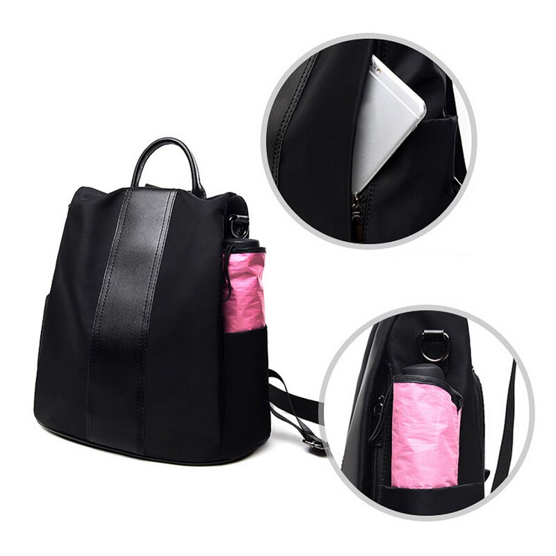 Anti Theft Backpack Women Shoulder School Bag For Teenage Girls Nylon Female Zipper Backpack Ladies Casual Book Bag