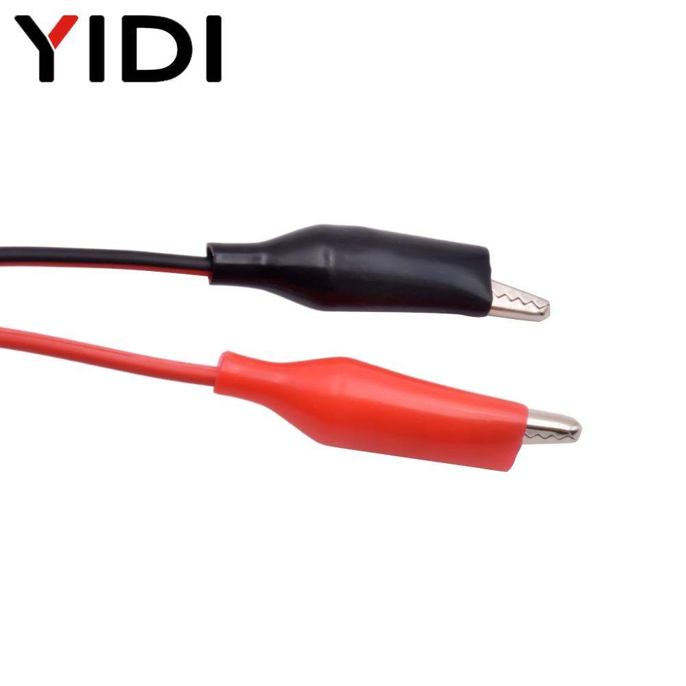 1Set Crocodile Alligator Clips 35mm Banana Plug Connector 4mm Double Ended Multimeter Wire Probe Test Electrical Lead Cable