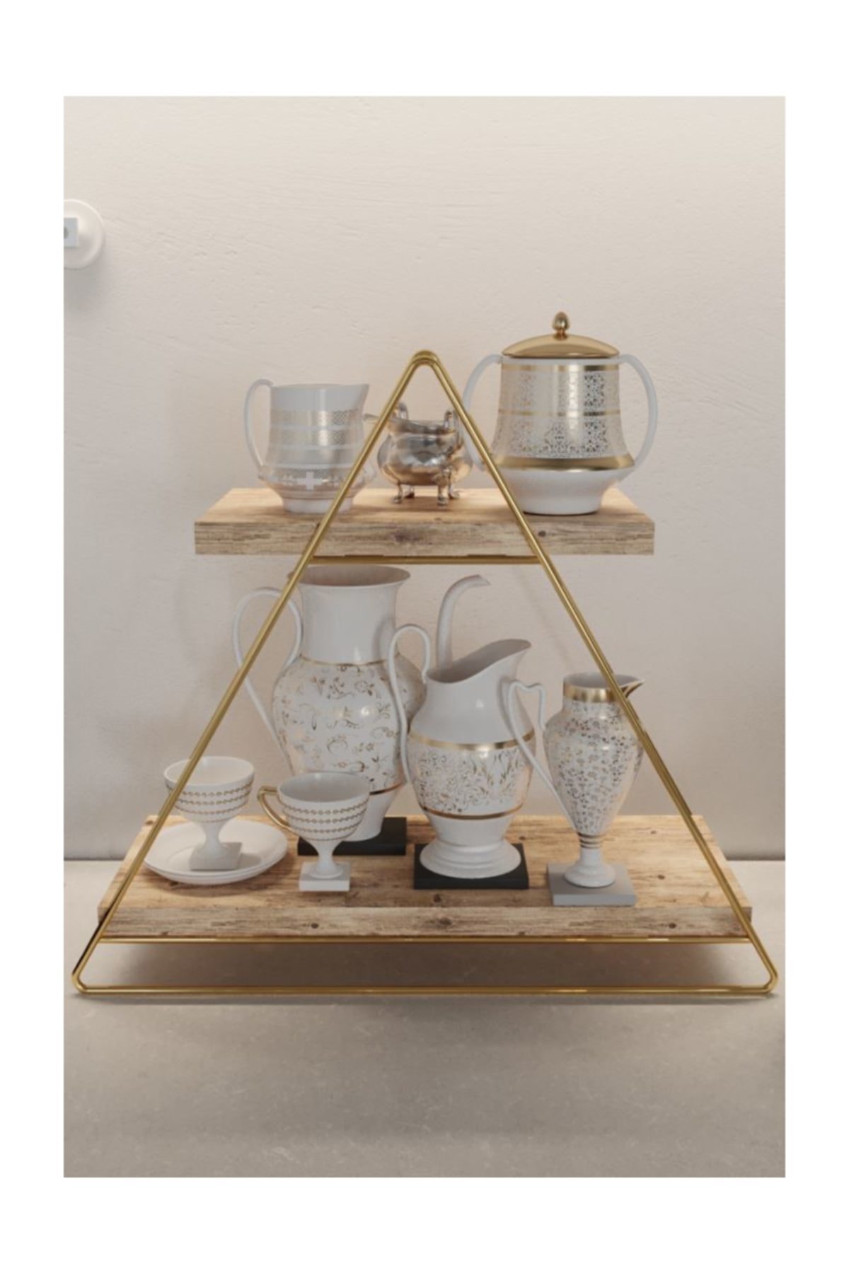 Estante de servicio de mesa triangular, regulador decorativo para cocina y baño