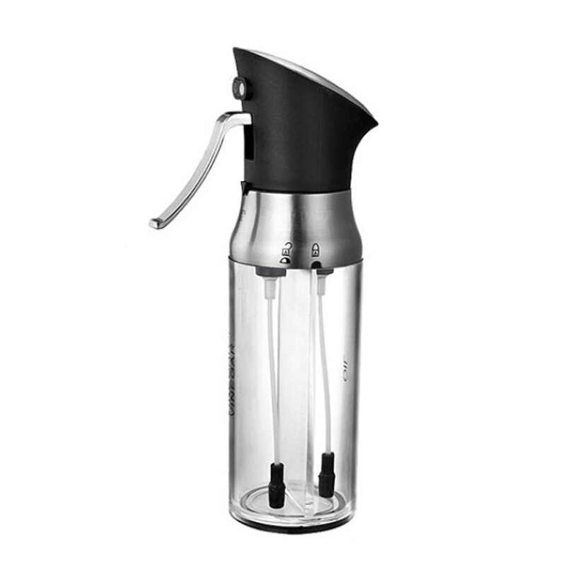 Twee-In-een Push-Type Olie Fles Stofdicht Lekvrije Olie Pot Keuken Metering olie Pot Abs + Pc Spray Kan Thuis Keuken Accessoires