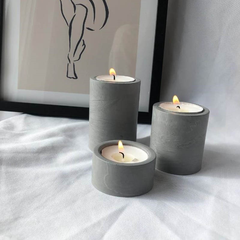 Gør-det-selv silikone betonform til fremstilling af terrazzo lysestage perfekt til dekoration af fyrfadsstager med krystal epoxy