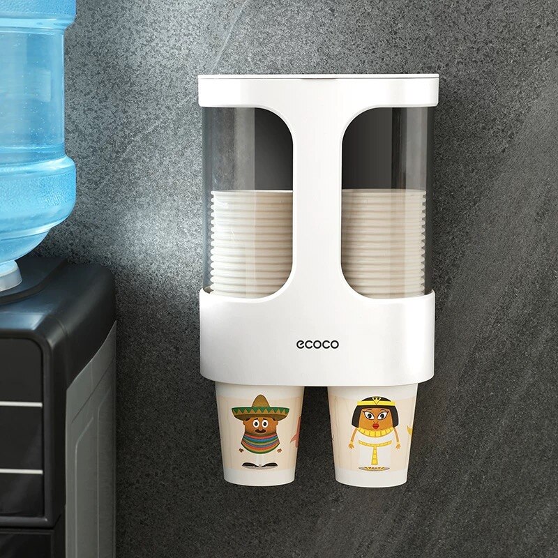 Disponibel kopholder automatisk kopholder papir kopholder vægmonteret husholdningsvanddispenser hængsel: Jazzgrå