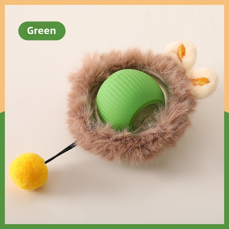 Jouet roulant automatique Rechargeable pour chat, boule intelligente interactive avec chargement USB, jouet électrique mobile pour animaux de compagnie, jeu d'intérieur pour chats/chiens: GRIS