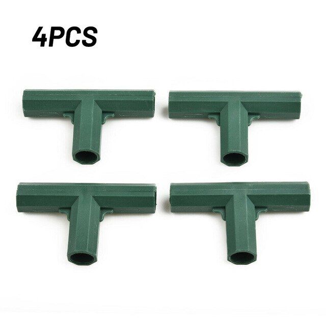 Conector de empalme de PVC para invernadero, soporte estable de alta resistencia, adaptador de 3, 4 y 5 vías, para jardín, 4 Uds.: E