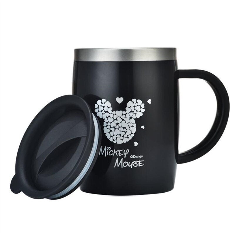 Coffee Cup Antibacterial 304 Stainless Steel Drinking Tool Breakfast Milk Tea Mug For Men Women Cups J425: black