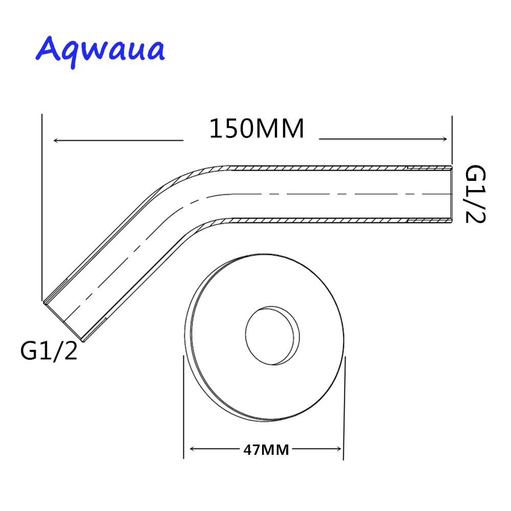 Aqwaua bad dusjarm tak dusjhode kobling bad skjult installer veggmontert dusjhode bar krom