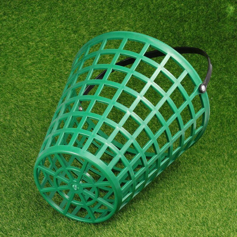-Golf Ball Basket Golfball Container with Handle Ball Holder for Sports Stadium Outdoor Playing
