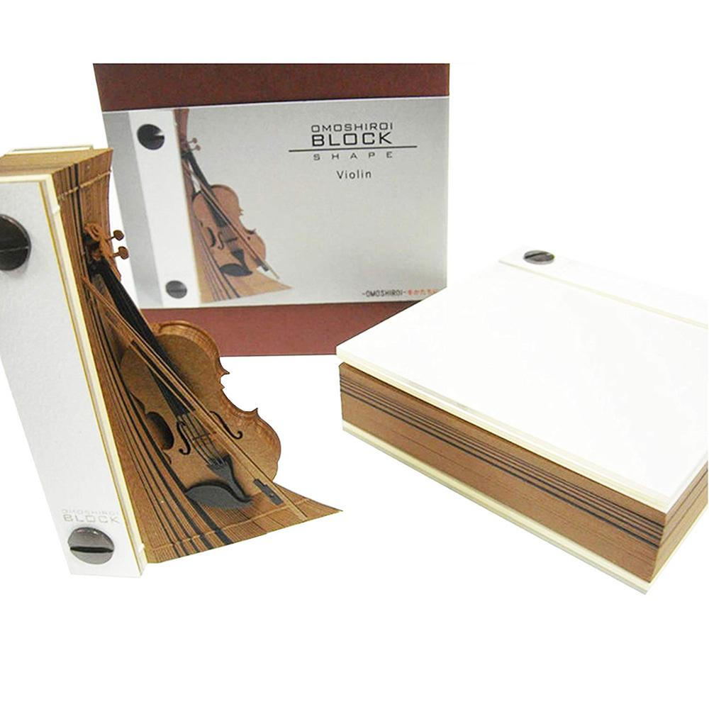 DIY Scrapbooking Omoshiroi Block Violin Valentine&#39;s Day Rose Sticky Notes Birthday Rose Notes 3D Block Note