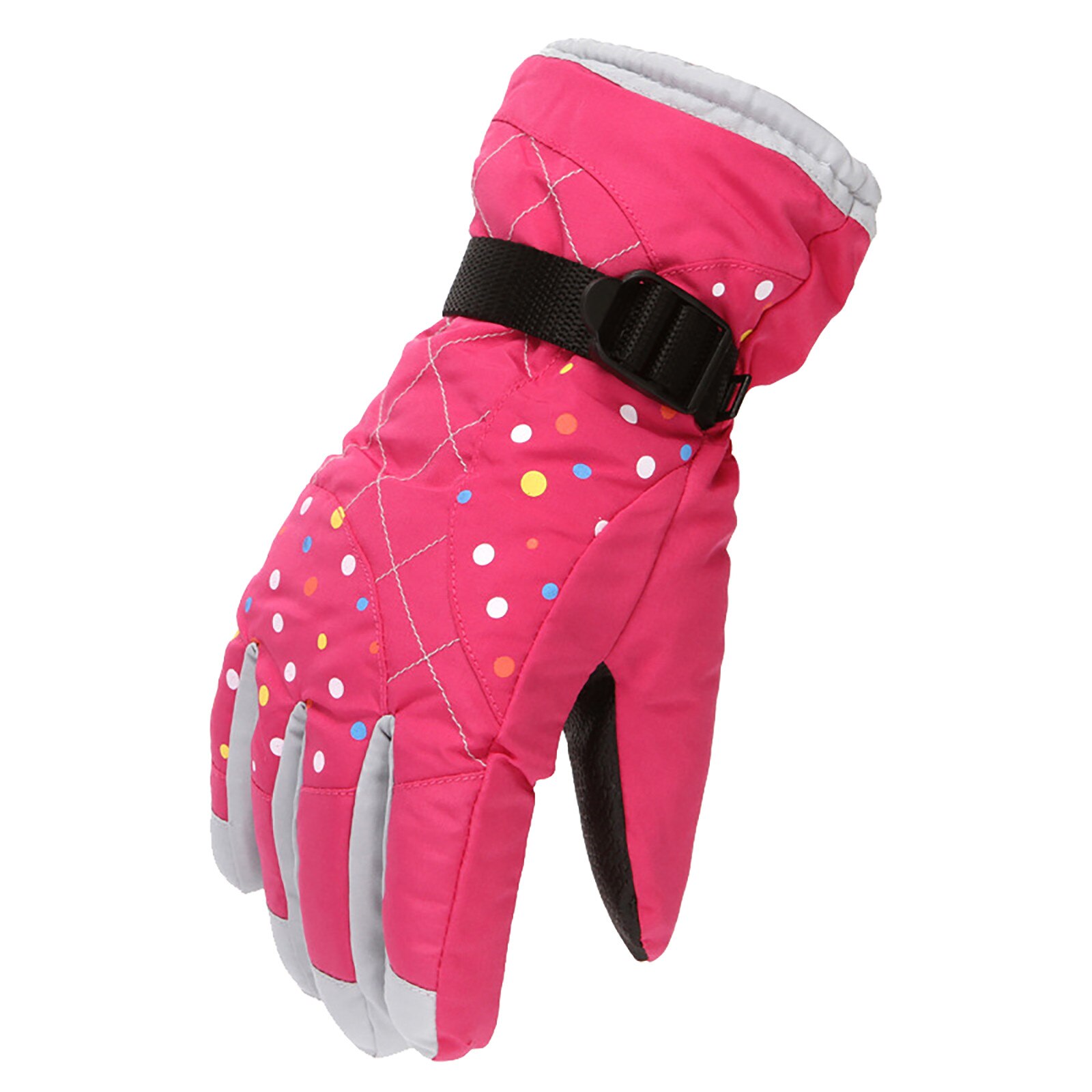 Winter Gloves For Kids Boys Girls Snow Windproof Waterproof Mittens Cycling Bicycle Bike Outdoor Camping Sports Ski Warm Gloves: Pink