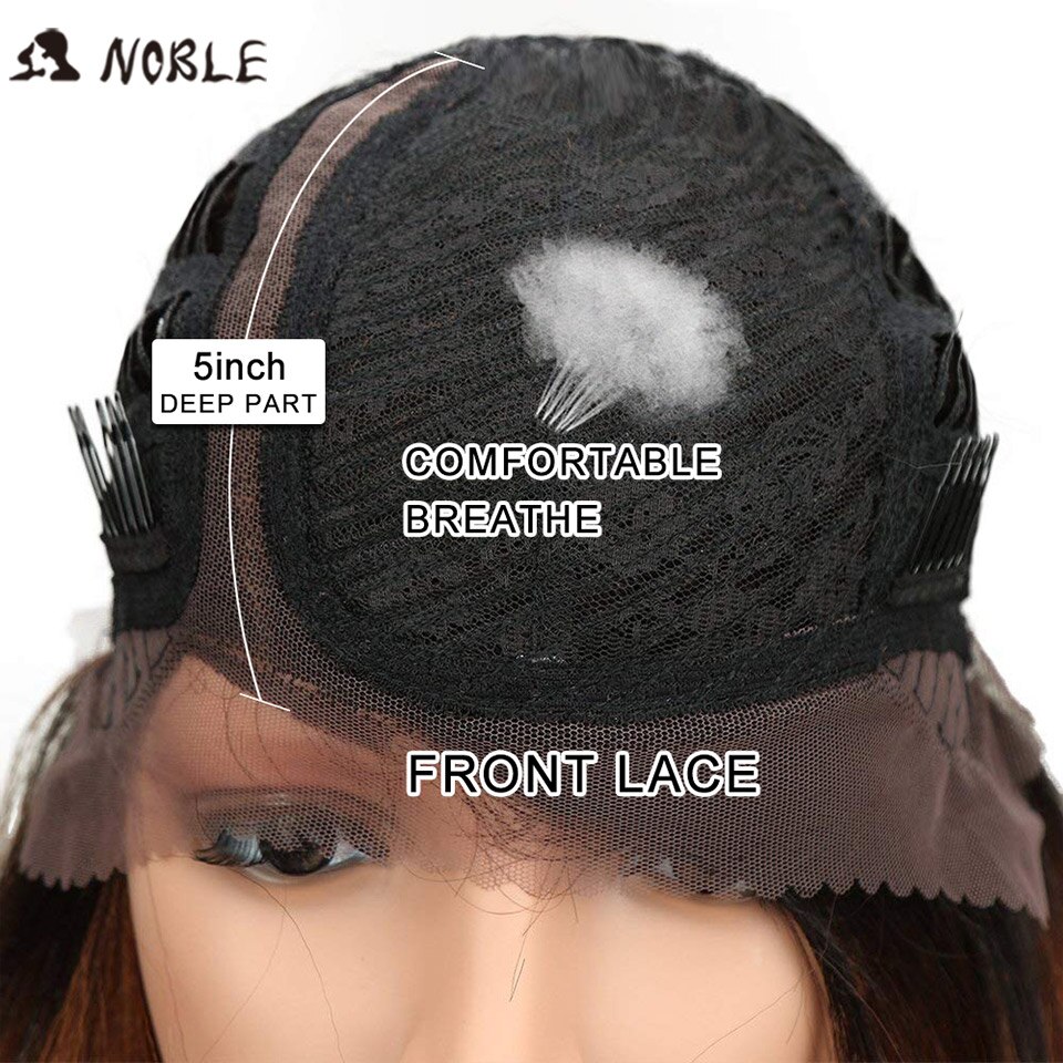 Noble Krullend Synthetische Lace Pruik Gevlochten Pruik 130% Dichtheid Lace Wigs Voor Vrouwen Dreadlock Pruik 14 "-22" inch Pruik Lace Pruik Synthetische