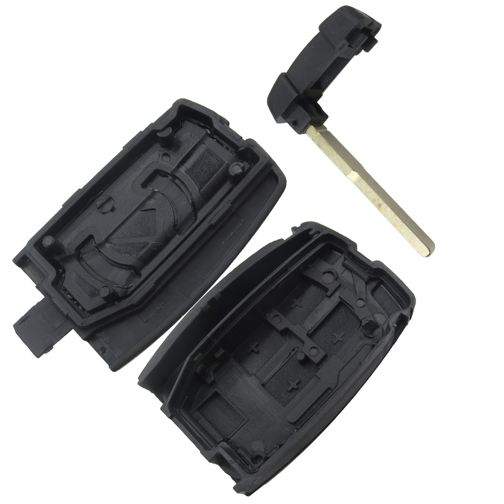 OkeyTech for Land Rover Freelander 2 Discovery Remote Smart Car Key Fob Replacement Key Case Shell 5 Button Uncut Blade No Logo