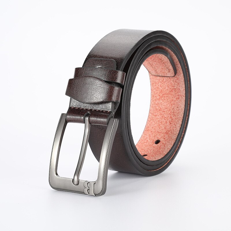 Cinturón de negocios de ocio europeo y americano para hombre: style 3 coffee