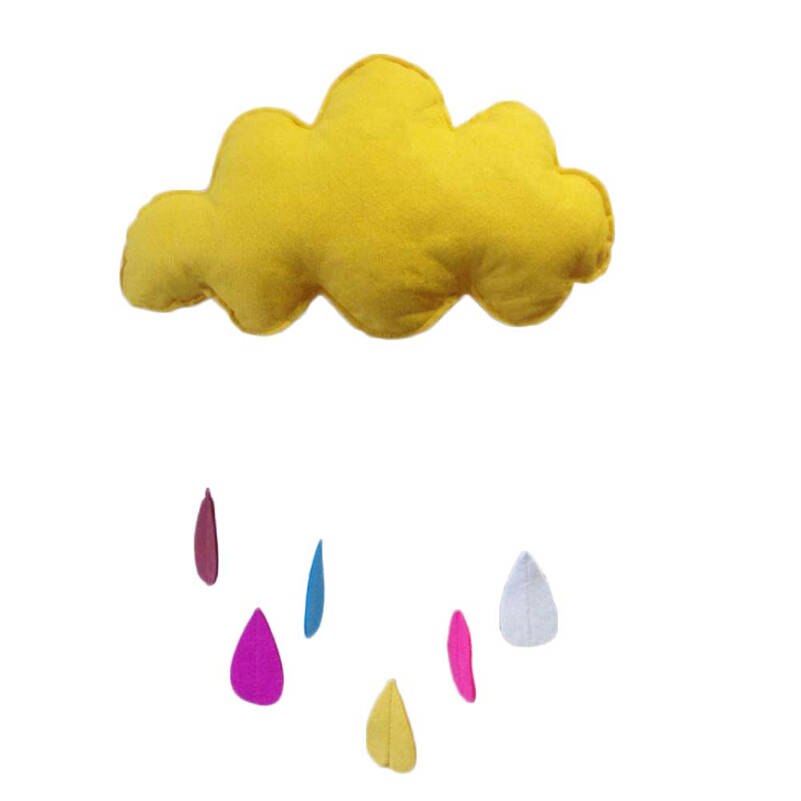 Manual Moon Rainbow Cloud With Raindrop Stars Kids Baby Room Nursery Wall Decal Stickers Home Art Decor M0229: D