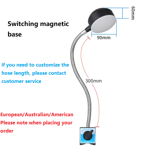 Lampe de travail LED pour Machine-outil, Base magnétique, Machine à coudre, tour, équipement CNC, éclairage de bureau, lumière vive 220V-110V: MULTI