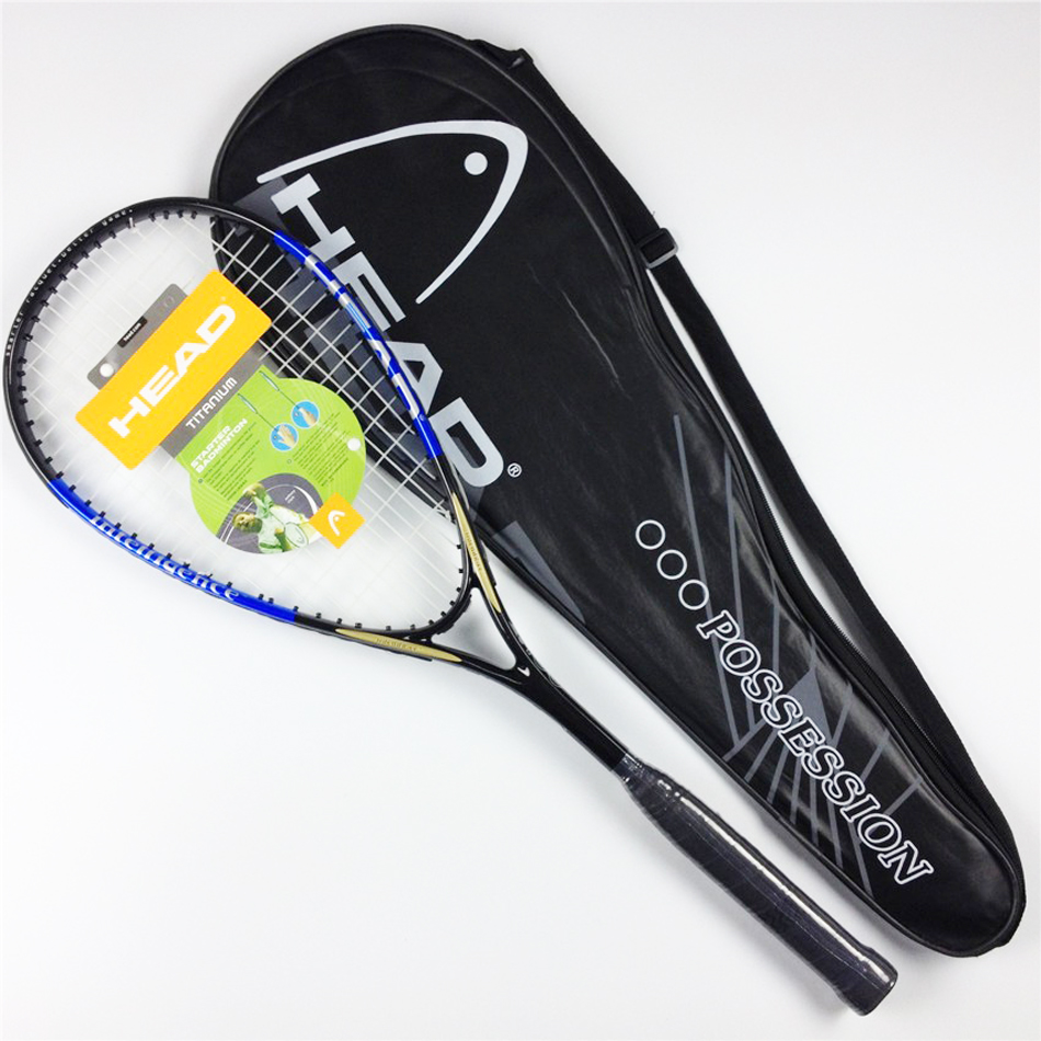 1 Stuk Padel Met Originele Squash Tas String Sport Training Raquete De Squash Racket Alle Carbon Squash Racket: Blue