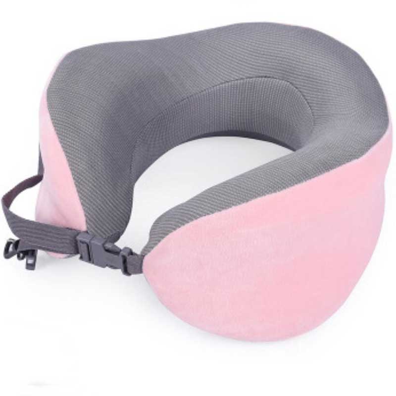 Appui-tête pliable coussin de voyage | Appui-tête pour avion bureau: therapy cloth pink