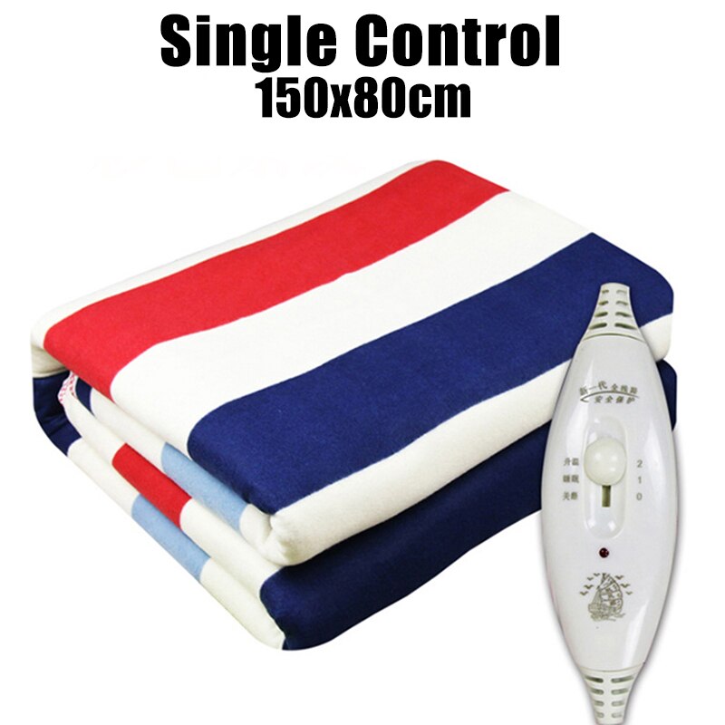 Electric Blanket Double Single 220V Electric Heating Blanket Bed Warmer Electric Heated Blanket Thermostat Fast Heating Heat Pad: 150x80cm
