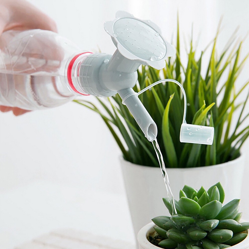 2In1 Plastic Sprinkler Nozzle Voor Bloem Waterers Fles Gieters Sprinkler Planten Voor Tuin Automatische Sproeisysteem Zelf