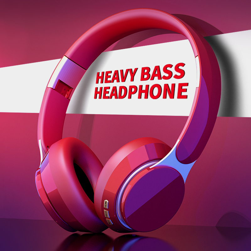 Bluetooth Headphones Over Ear HIFI Head Adjustable Wireless Fashionable Earphones