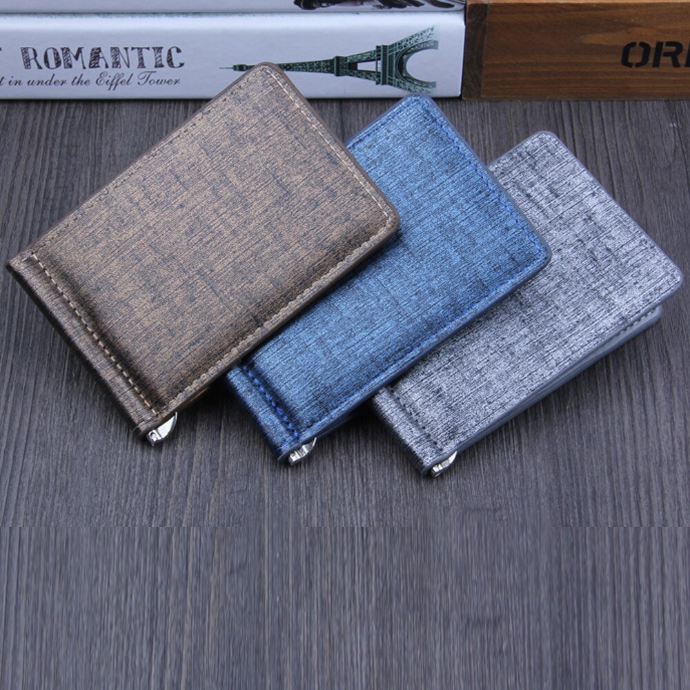 Casual Men's Wallets Men Bifold Business Leather Wallet ID Credit Card Holder Purse Pockets Credit Card Holder Business Male #