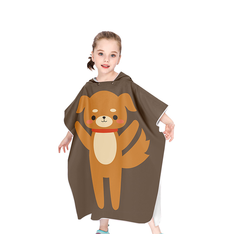 Cartoon Gedrukt Microfiber Surf Wetsuit Veranderende Met Kap Handdoek Poncho Robe Hooded Licht Gewicht Kids Strand Zwemmen Gewaad Handdoek: 13A