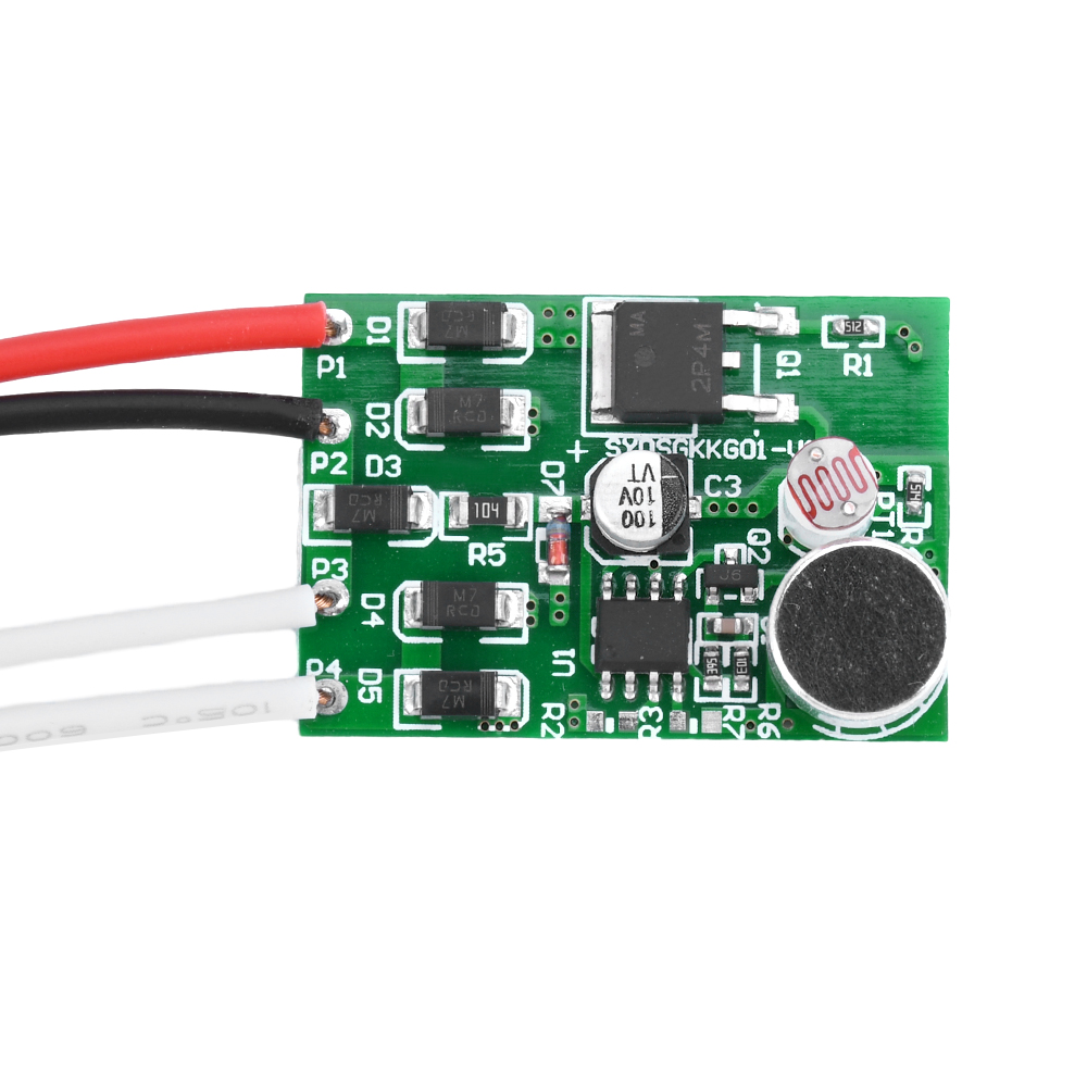AC220V Interruttore del sensore vocale Controller Interruttore automatico del rilevatore del sensore vocale Interruttore di attivazione vocale per la luce del pannello della plafoniera