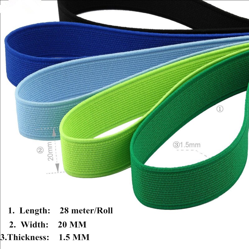 FISHWAVES 20MM 13 Kleuren DIY Naaien Levert Elastische Tape Band Singels Hand gemaakt Riem voor Kleding Tas Naaien Riemen accessoires