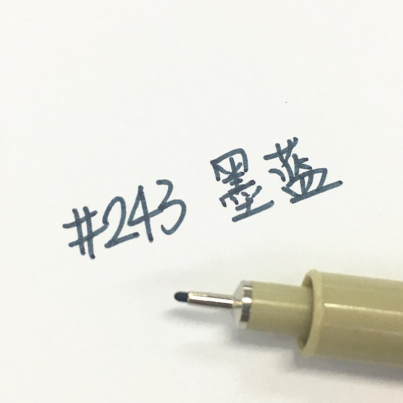 1Pcs Colors Porous-Point Pens Waterproof Hand-Drawn Sketch Needle Pen Dawing Liner Fineliner Cartoon Signature Pen: 05 Dark Blue