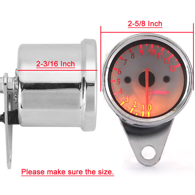Led Backlit Toerenteller Gauge Voor Harley Dyna Sportster Softail Xl 1200 883 Yamaha Virago Xv 250 500 535 700 750 920 1100