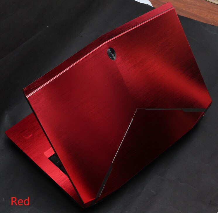 Kh laptop børstet glitter klistremerke skin cover protector for alienware 15 aw15 r 4 m15x r4 15.6 " utgivelse: Rød børstet