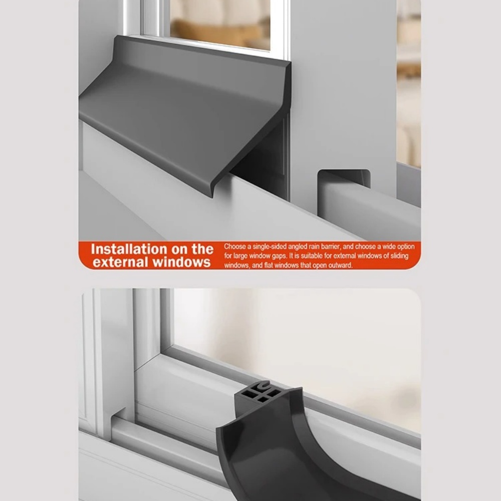 Listwa uszczelniająca okna, blokująca wodę, listwa przeciwdeszczowa robić okien domowych, listwa aluminiowa na krawędź okna, wodoodporna listwa uszczelniająca.