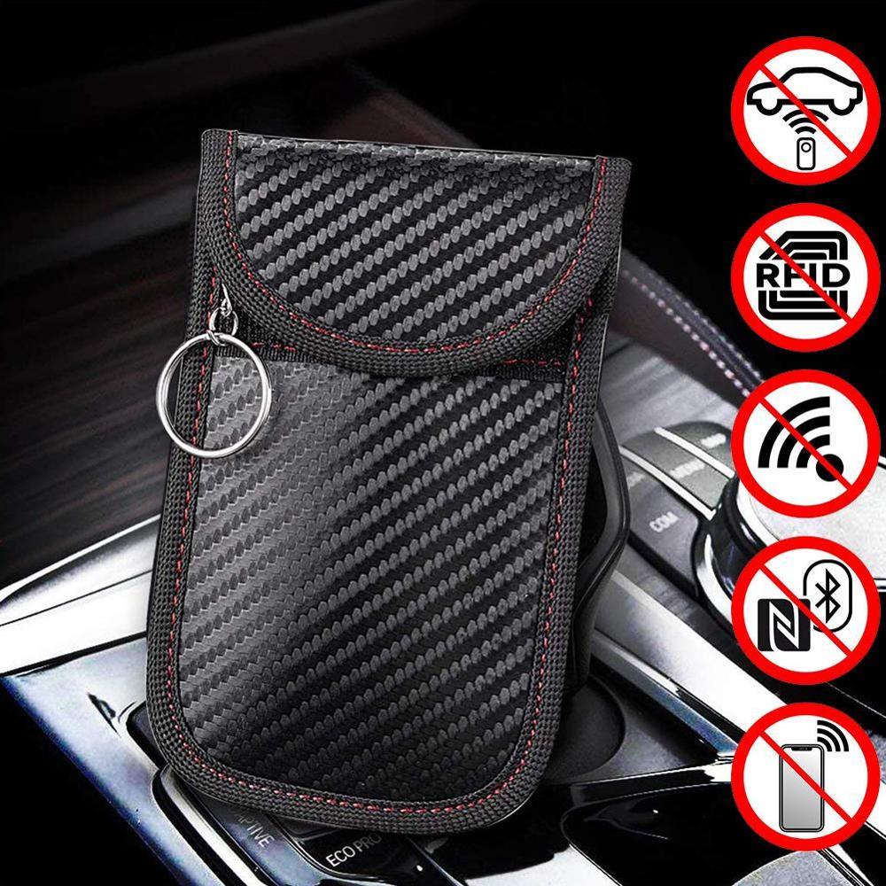 Car Key Signal Blocker Case Faraday Cage Fob Pouch Keyless RFID Blocking Bag Car Key Signal Blocker Pouches