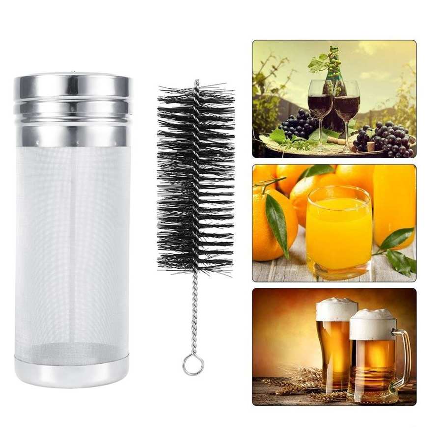 Stal nierdzewna Homebrew napar piwo chmiel pająk filtr z siatki sitko z 300 mikrometrów siatka zestaw szczotek robić czyszczenia akcesoria barowe