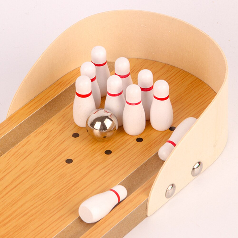 Pet Bird Wooden Bowling Game Desktop Educational Puzzle Training Toy