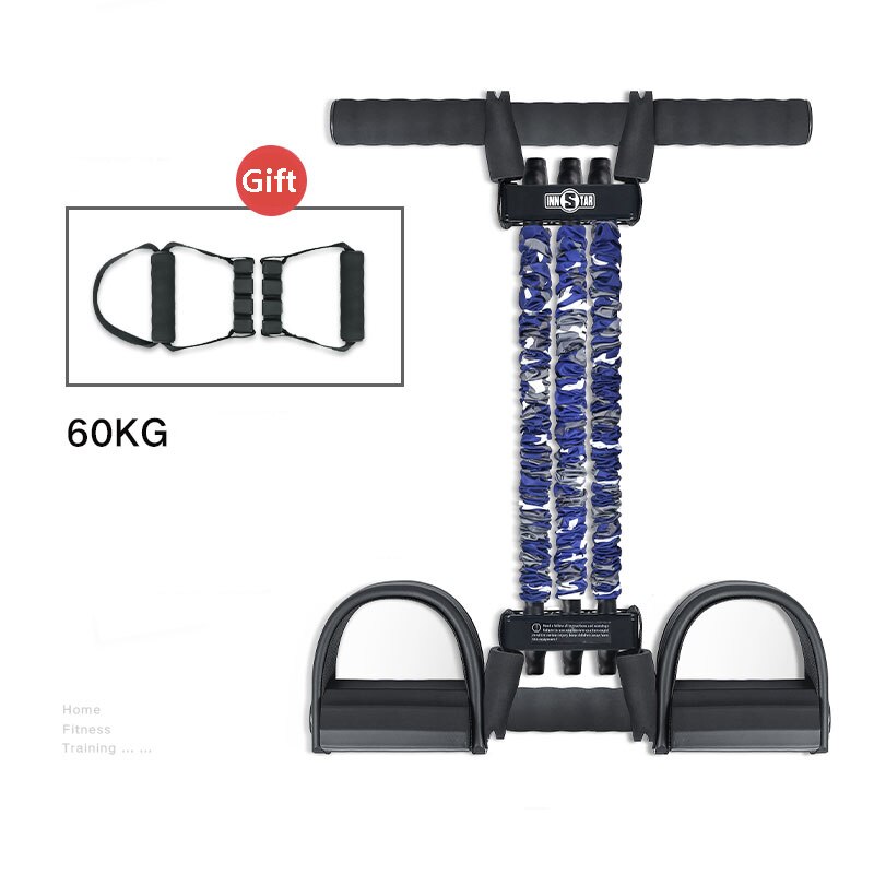 Adjustable Multipurpose Sit-Up Situp Abdominal Curl Back Muscle Gym Rubber Latex Resistance Trainer Bands Strength Training: 60kg adjustable