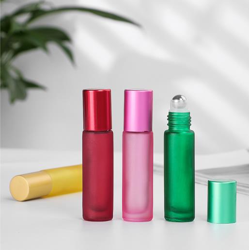 8 farver lipgloss æterisk olie parfume flaske rullekugle tyk glas roll on holdbar til rejse kosmetik beholder