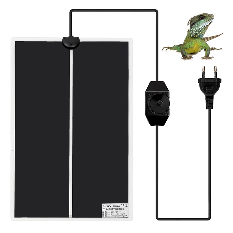 Tapete de calor dos répteis do terrário 5w/7w/14w/20w/45w escalada almofadas de aquecimento do animal de estimação répteis cobertor elétrico suprimentos: 28W EU