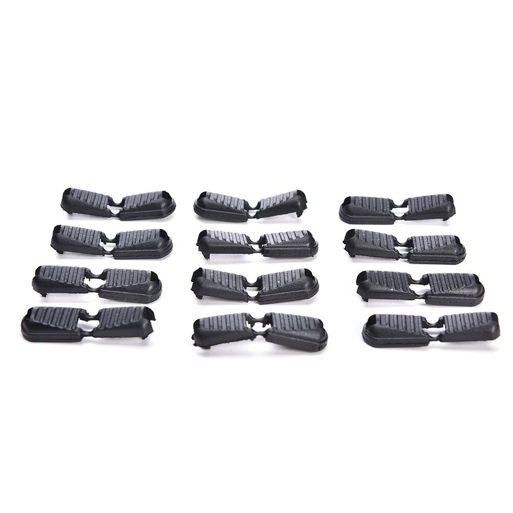 20 stuks ritssluiting uiteinden slot ritssluiting clip gesp zwart voor paracord accessoires/rugzak/kleding op