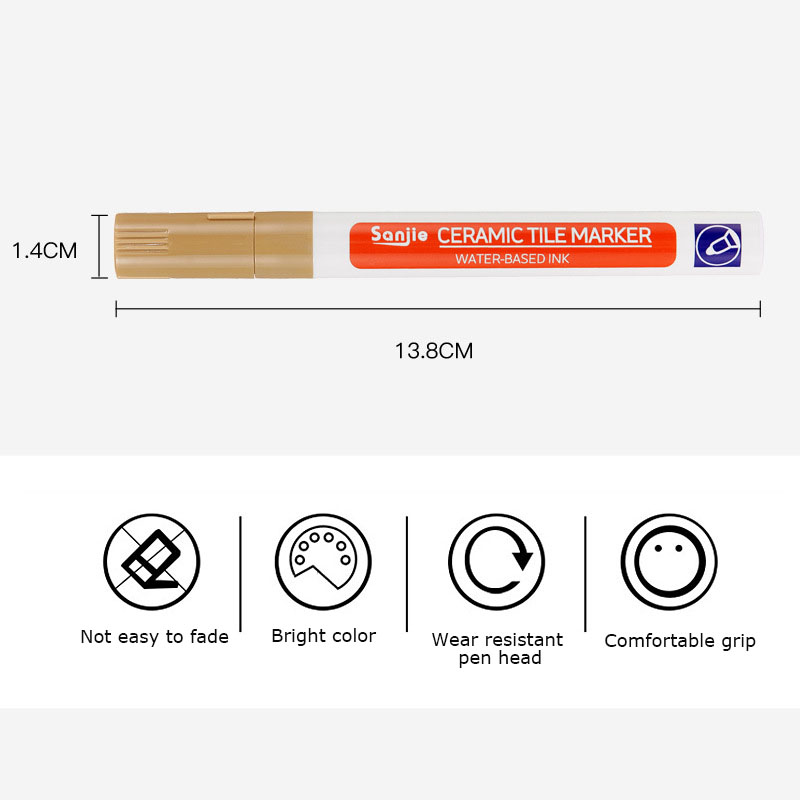 White Waterproof Tile Marker Grout Pen Wall Seam Pen 10Color Optional,for Tiles Floor Bathroom Decontamination Seam Repair