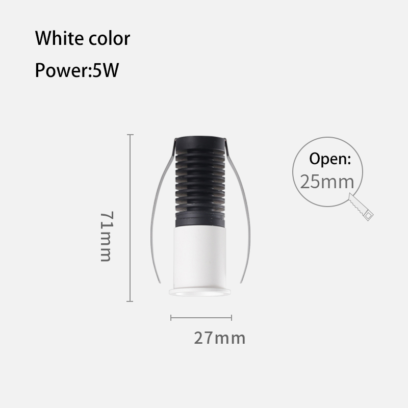 Mini focos Led empotrables de ángulo pequeño, lámpara de techo redonda blanca y negra, COB, vitrina de vino, sala de exhibición, Foco de 15 grados: M / Morado