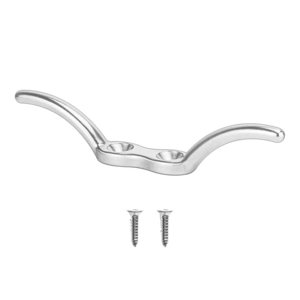 Marine Grade 316 Stainless Steel Flagpole Rope Cleat Hook Boat Mooring Accessories for Boats Yachts