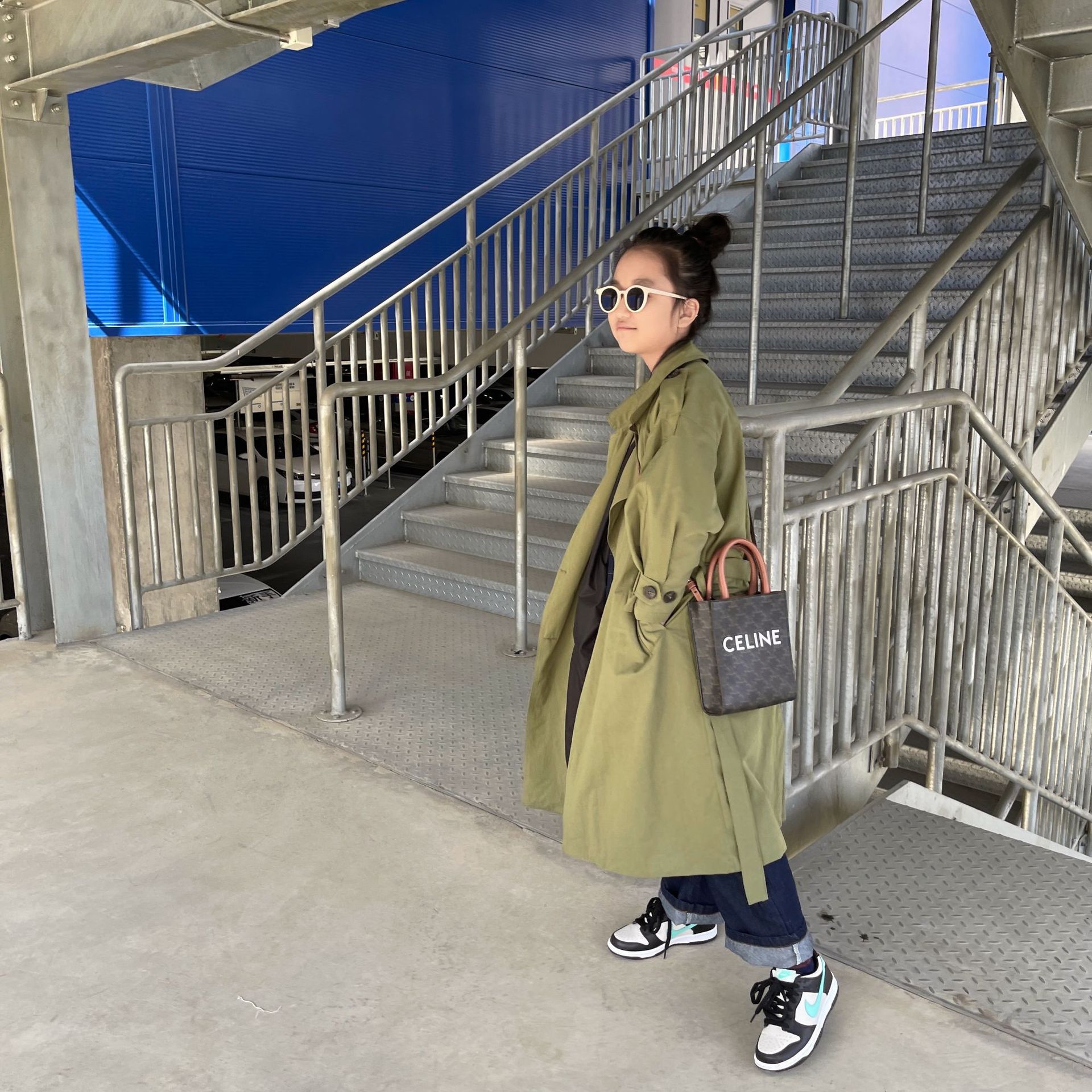 Koreaanse Meisjes Winter X-Lange Trenchcoat Katoen Gewatteerde Warme Groene Jassen Voor 5 6 8 10 Jaar tiener Meisjes Winterjas