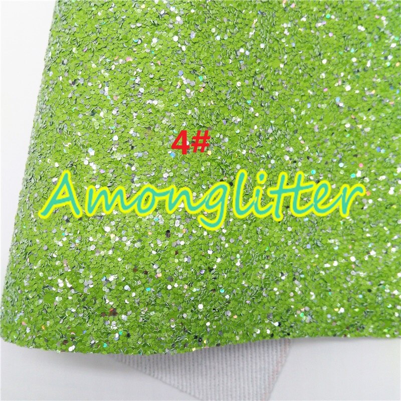 Amonglitter Blue Chunky Glitter Leather Glitter Fabric with Twill Backing, Glitter Sheet for DIY Bows Bags 21x29cm A4 size MB006: 4