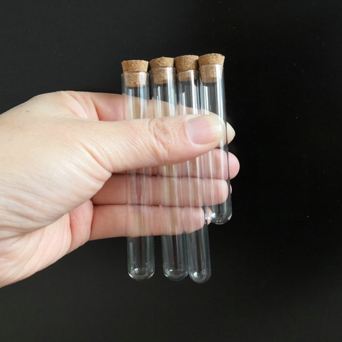 100pcs/lot 10mm 12mm 13mm Clear Glass Test Tubes U-Shaped Bottom For Chemistry Laboratory
